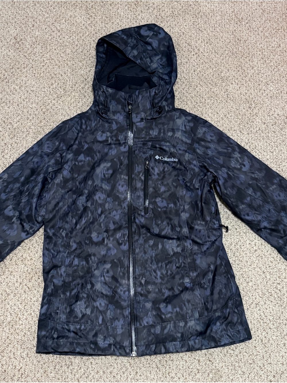 Columbia Women's Omni-Heat double shell Jackets 2 layers, in Black/Charcoal Camo